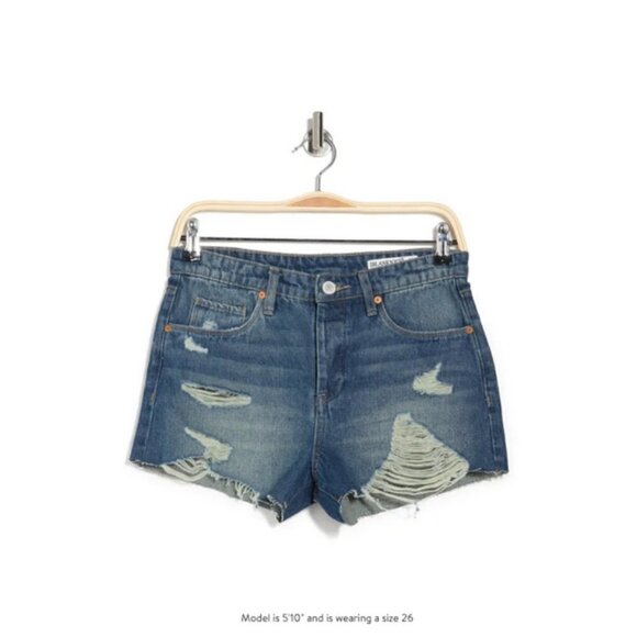 💕BLANKNYC💕 Barrow Vintage Hi Rise Shorts Distressed ~ Let It Be 26 NWT - Picture 4 of 14